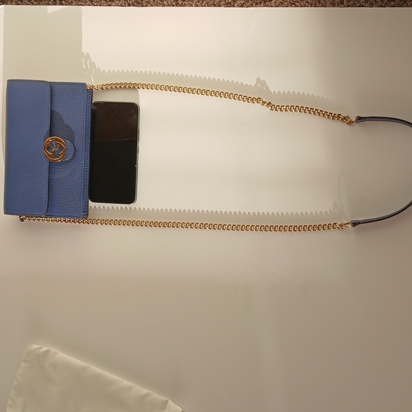 Gucci Caspian Blue Chain Wallet - Picture 7 of 11